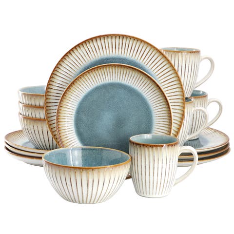 Louann 16 Piece Stoneware Dinnerware Set