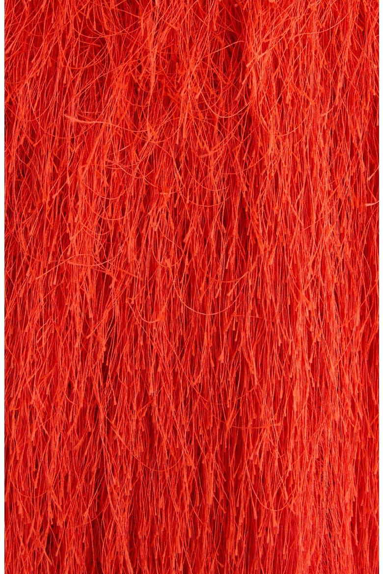 Fringe Wrap Coat, Alternate, color, RED