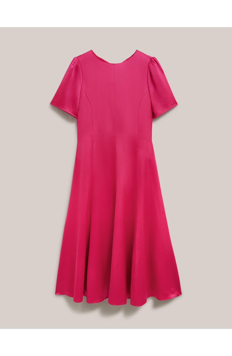 HOBBS LONDON Camille Satin Midi Dress, Alternate, color, Brightpink