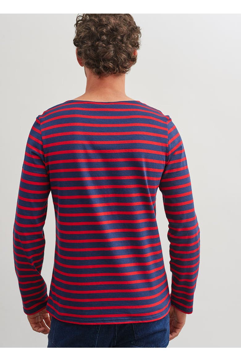 MINQUIERS MODERN - Breton Striped Shirt, Alternate, color, navy/red
