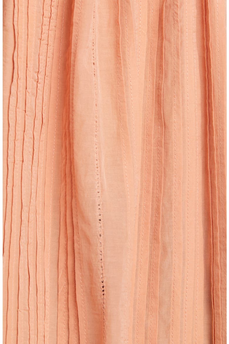 The Lyric Pintuck Cotton Blend Blouse, Alternate, color, APRICOT