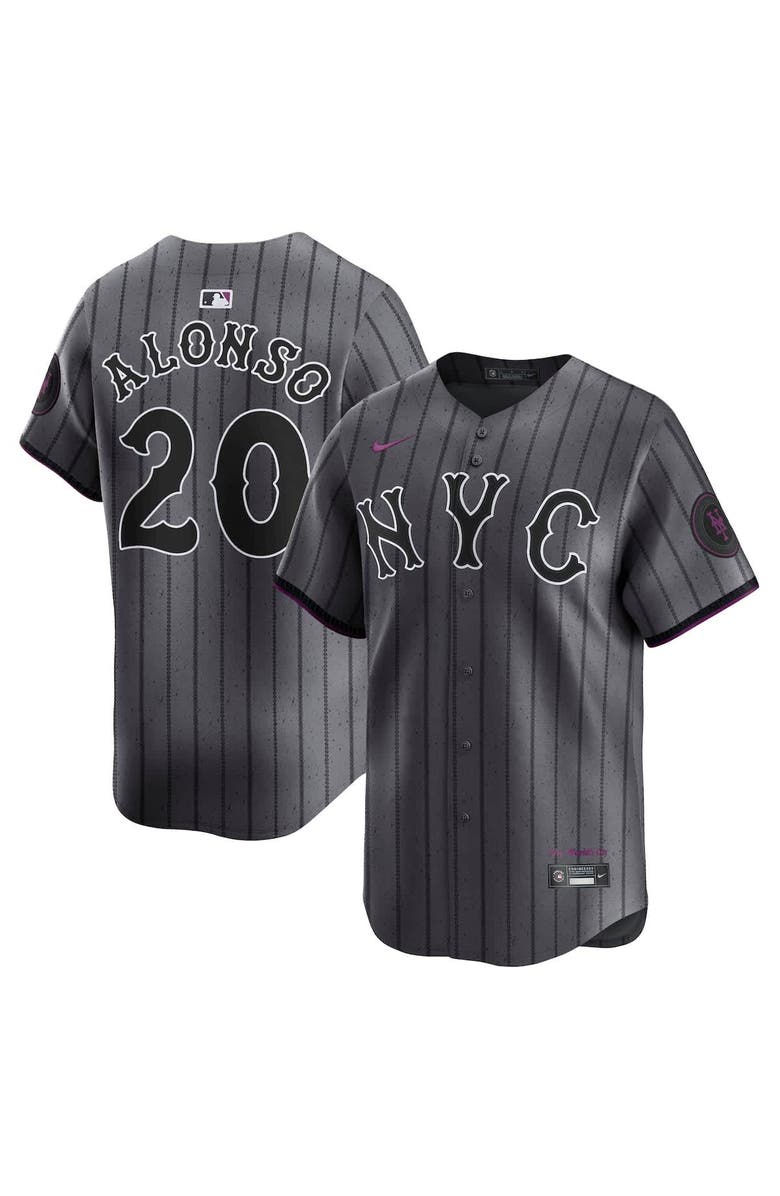 Nike Men's Nike Pete Alonso Gray New York Mets City Connect Limited Jersey, Alternate, color, Gray
