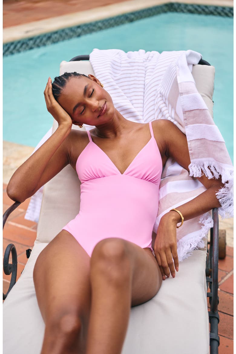 The Lanikai One-Piece Swimsuit, Alternate, color, ROSEBLOOM
