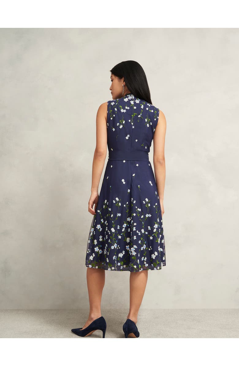 HOBBS LONDON Aria Embroidered Dress, Alternate, color, Midnight Blue