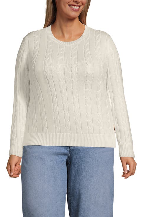 Plus Size Drifter Classic Cable Crew Neck Sweater