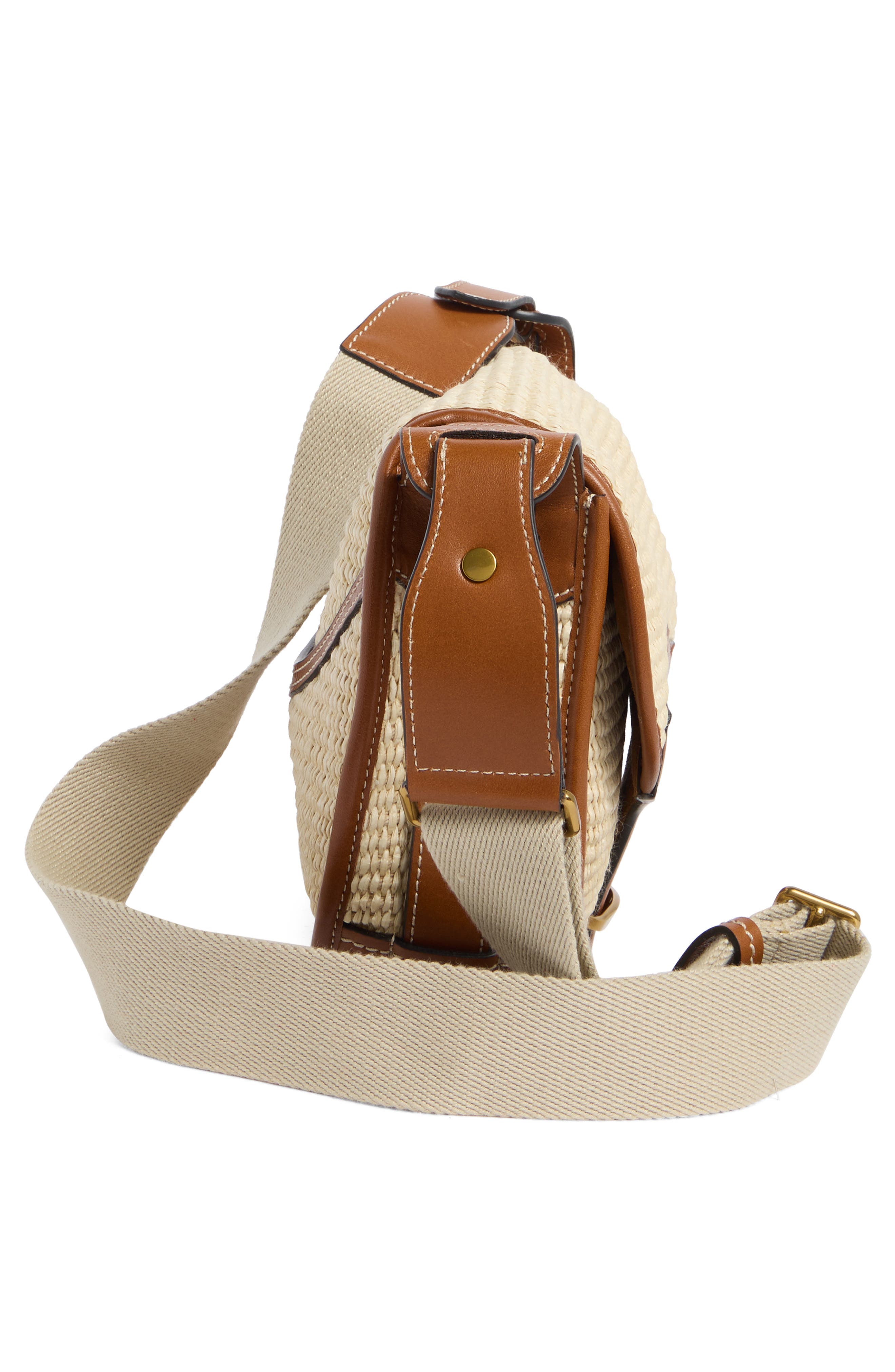 Isabel Marant Botsy Woven Raffia Crossbody Bag, Alternate, color, 