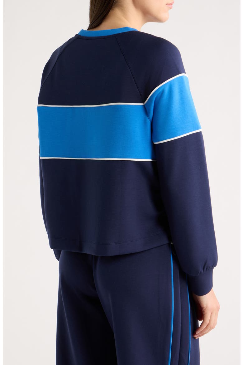 Colorblock Crewneck Sweatshirt, Alternate, color, EVENING BLUE/ PALACE BLUE