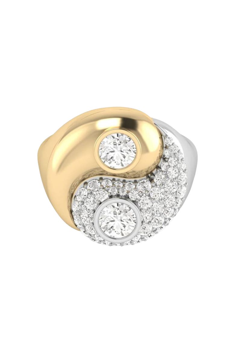 Yin-Yang Lab Diamond Ring in 14K Two-Tone Gold, Main, color, Two-Tone Gold