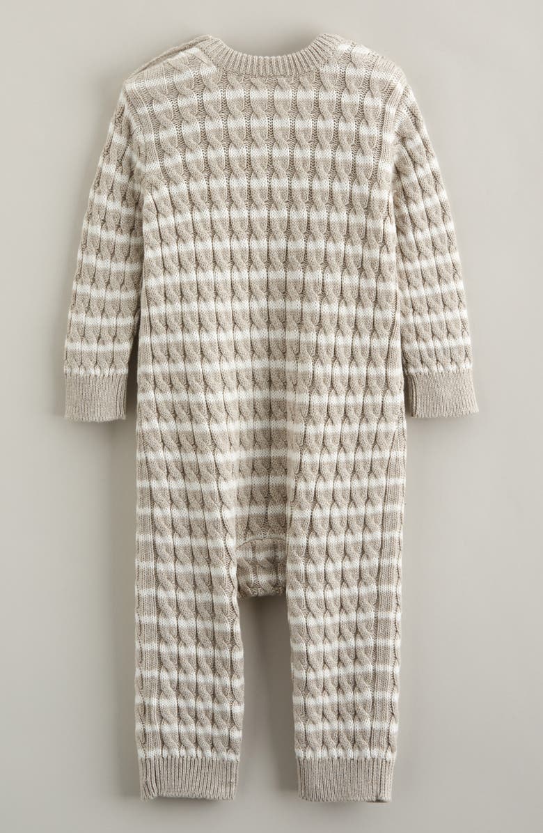 Nordstrom Cable Sweater Romper, Alternate, color, Beige Heather - Ivory Breton