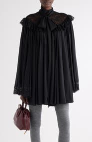 Chloé Iconic Long Sleeve Organic Silk Georgette Minidress