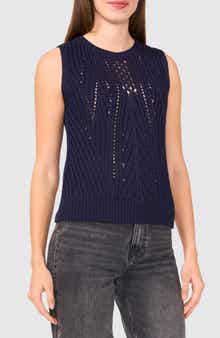 Halogen® Open Stitch Sleeveless Sweater