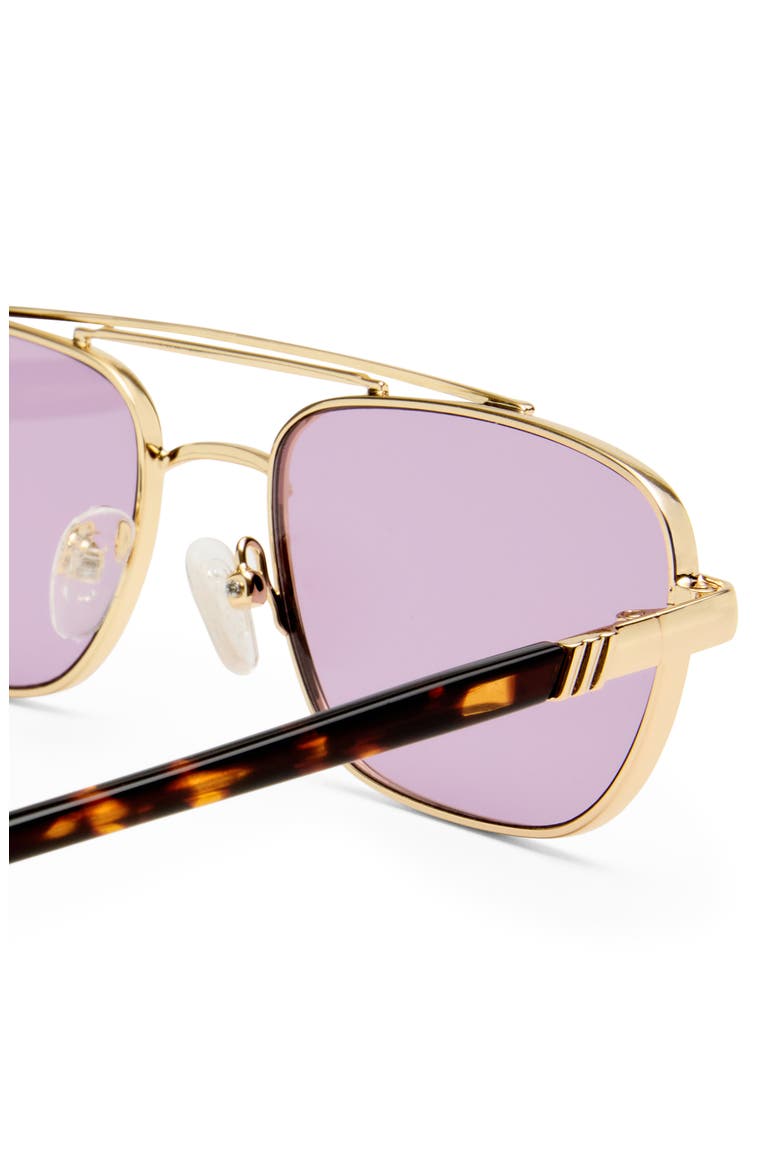 Le Mimi 57mm Aviator Sunglasses, Alternate, color, GOLD / VIOLET MONO