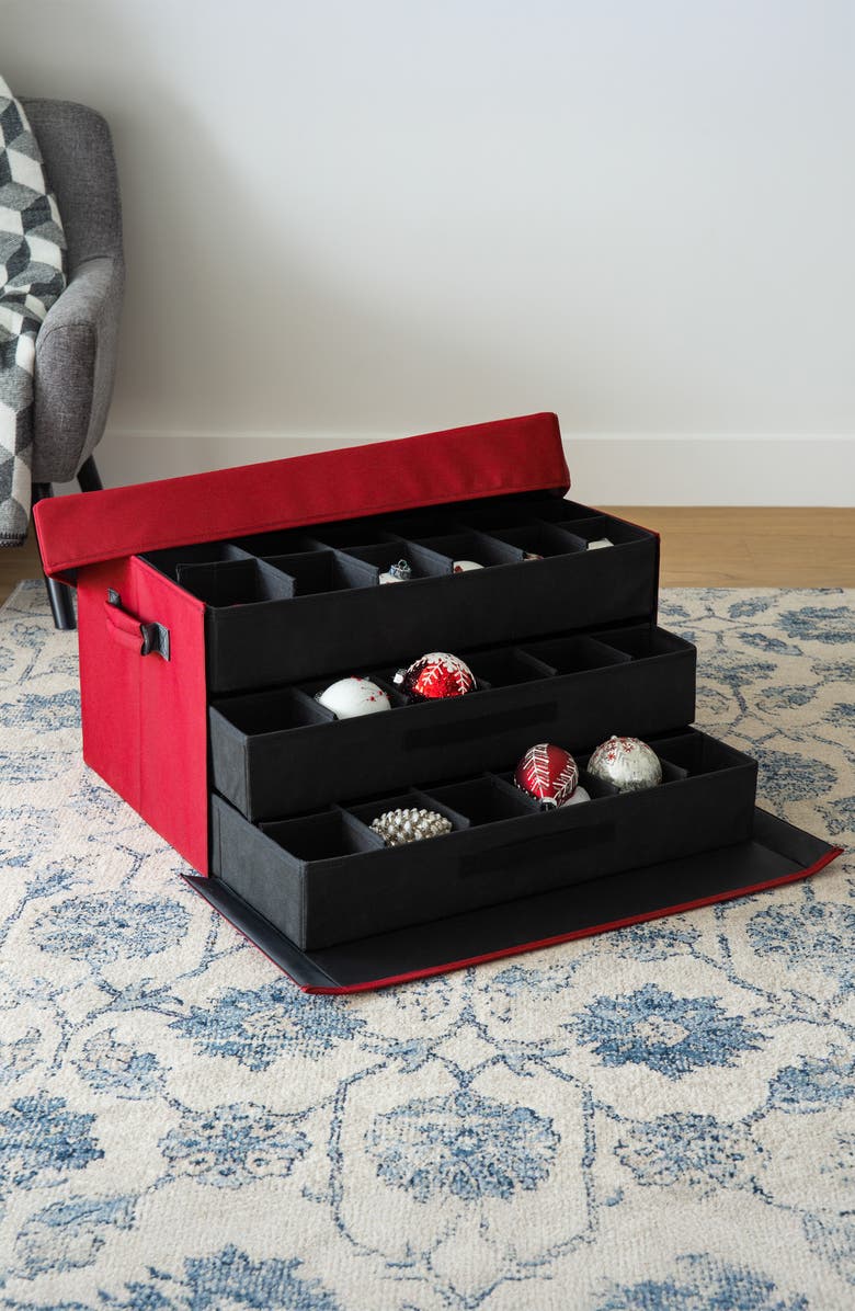Balsam Hill Ornament Storage Box, Alternate, color, Red
