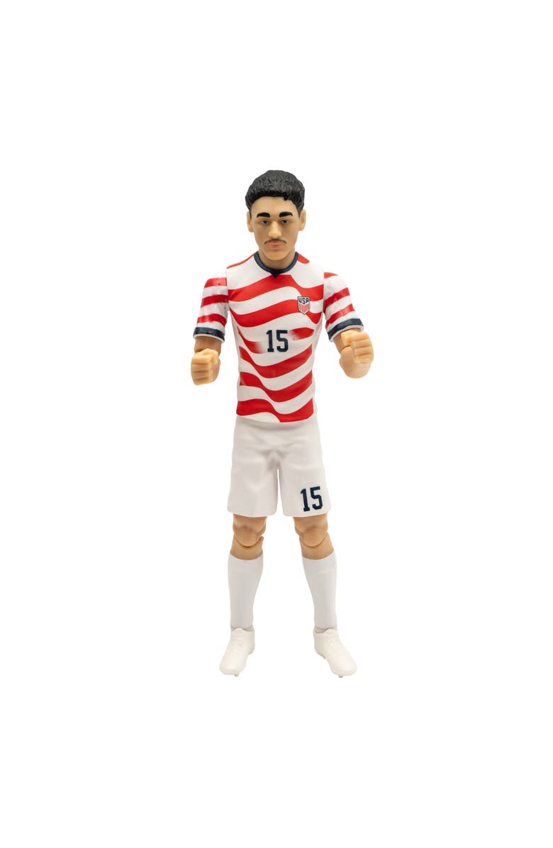 Banbo Toys Sockers 2026 USMNT Johnny Cardoso 8" Collectible Soccer Action Figure, Alternate, color, Red
