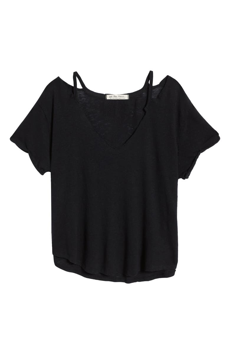 Free People Women's Over U Linen Blend T-Shirt, Alternate, color, 