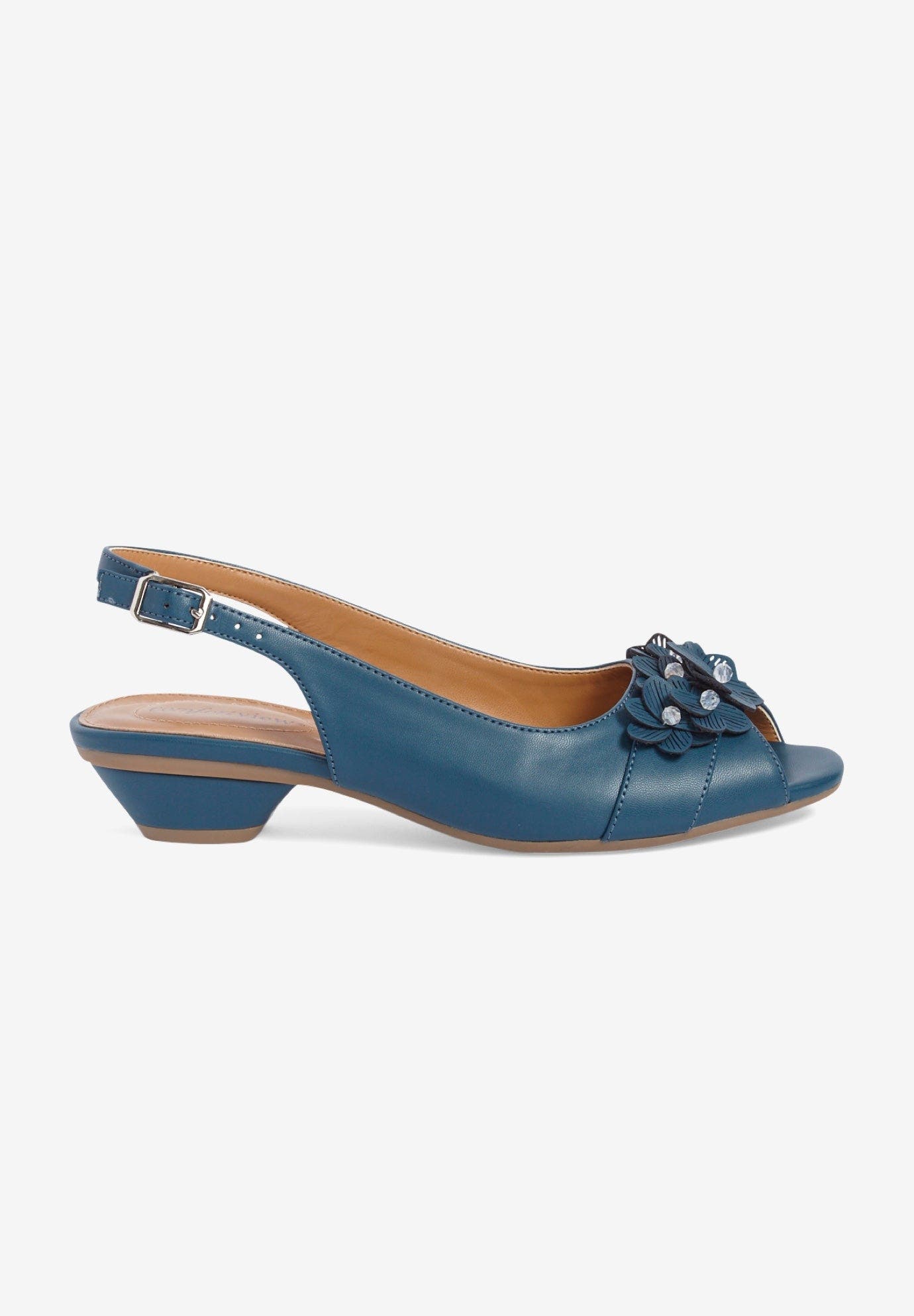 The Rider Leather Like Slingback, Alternate, color, MIDNIGHT TEAL