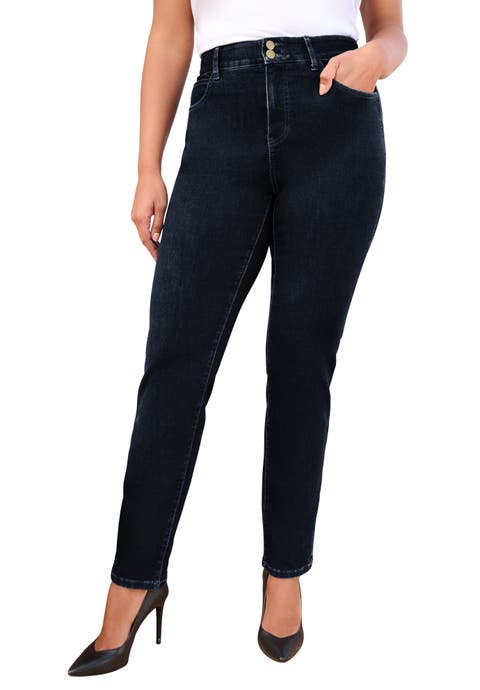 Plus Size High Rise Tummy Control Straight Leg Jeans