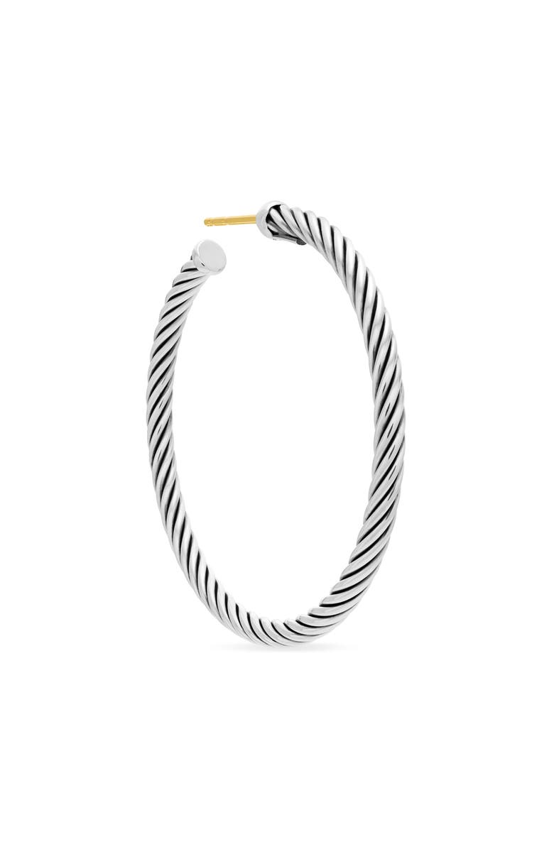 David Yurman Cable Hoop Earrings, Alternate, color, Silver