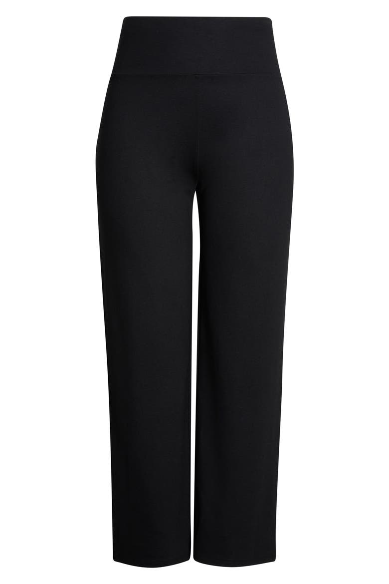 High Waist Pull-On Wide Waistband Trousers, Alternate, color, ANNE BLACK
