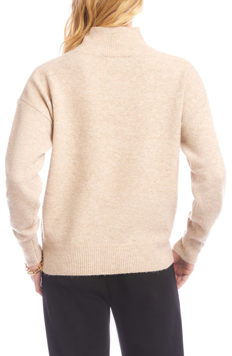 Karen Kane Crossover Collar Sweater, Alternate, color, Sand