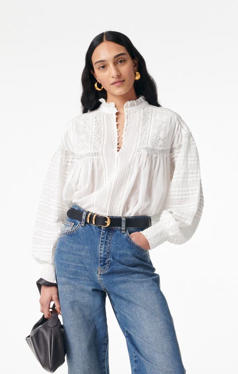 Dahlia High Neck Lace Blouse