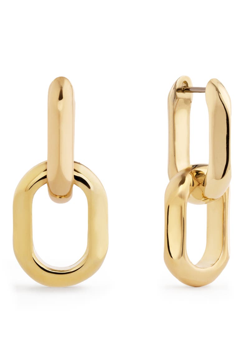 Eve Link Hoop Earrings, Main, color, GOLD