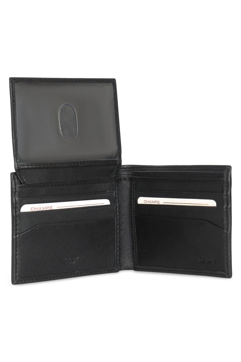 Classic ID Flap Leather Bifold Wallet, Alternate, color, BLACK