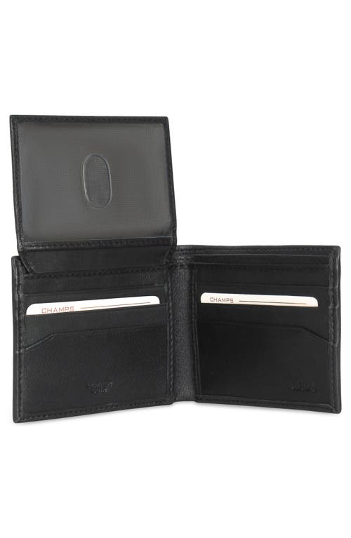 CHAMPS CHAMPS CLASSIC ID FLAP LEATHER BIFOLD WALLET
