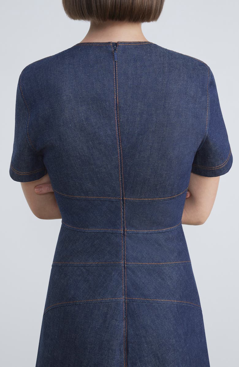 Lafayette 148 New York Stretch Denim Dress, Alternate, color, 