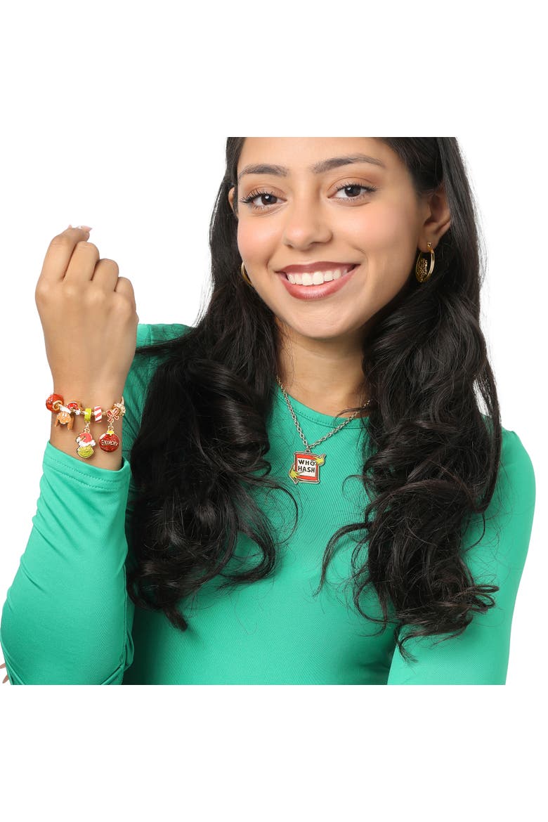 The Grinch Charm Bracelet for Women Official License, 7", Alternate, color, Gold