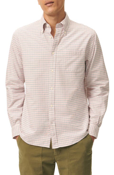Friday Tattersall Check Cotton Oxford Cloth Button-Down Shirt