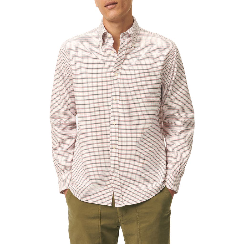 Brooks Brothers Friday Tattersall Check Cotton Oxford Cloth Button-down Shirt In White Multi