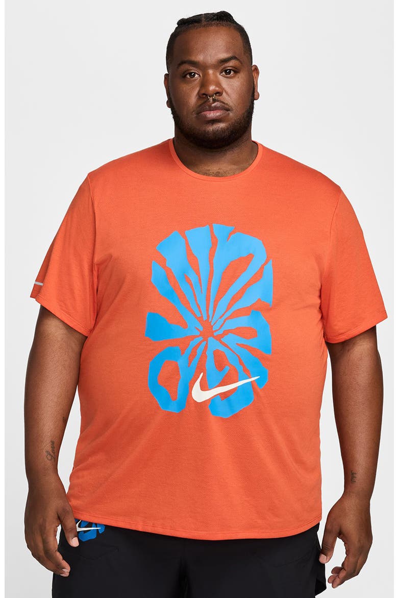Dri-FIT Rise 365 Running Graphic T-Shirt, Alternate, color, COSMIC CLAY/ SUMMIT WHITE