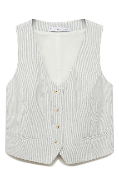 Mango Women's Linen-blend Suit Vest In White