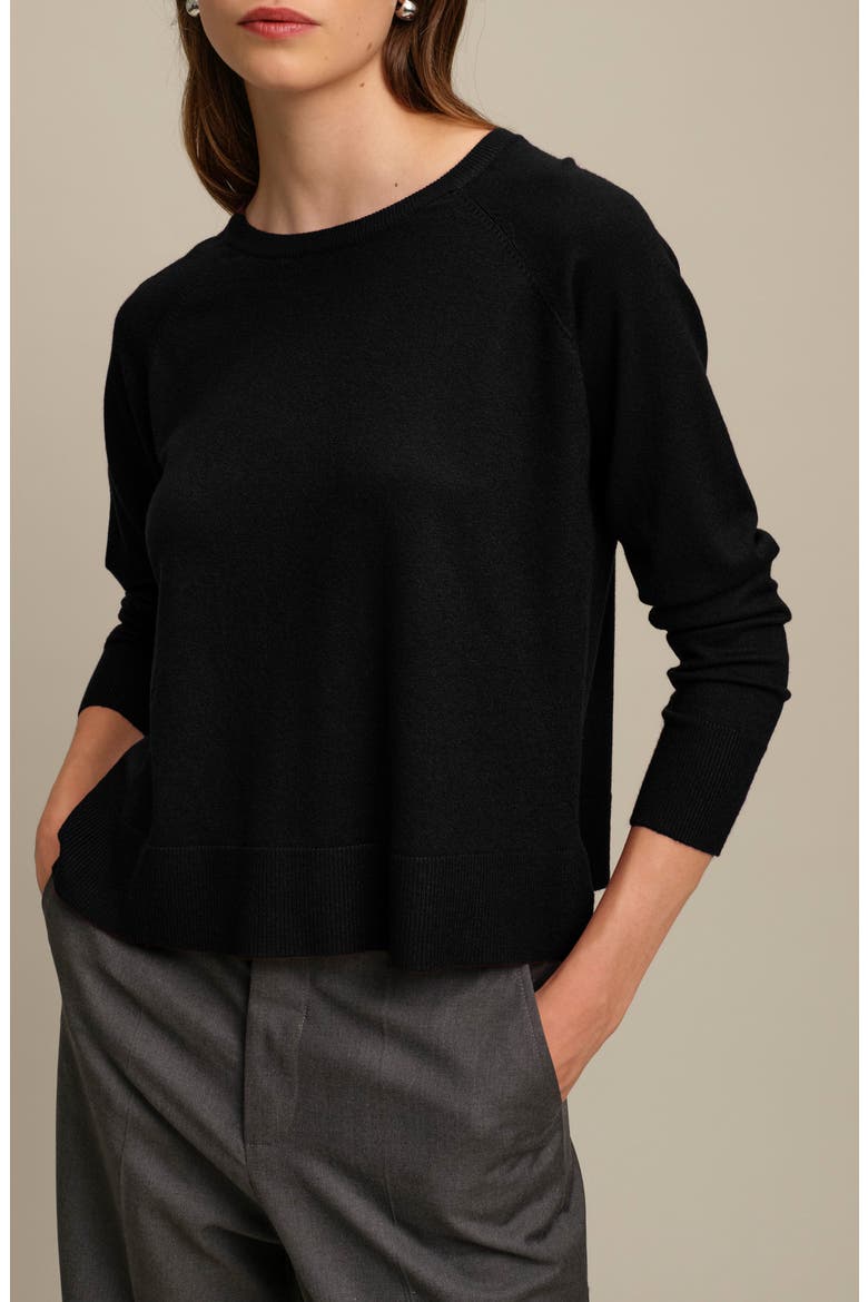 Lorriane Crewneck Sweater, Main, color, BLACK