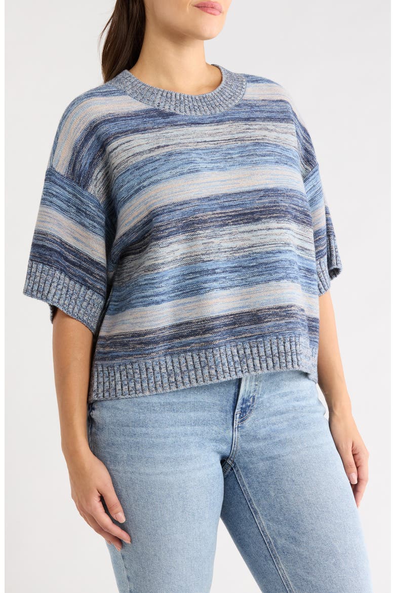 Broome Marled Stripe Sweater, Alternate, color, NAVY