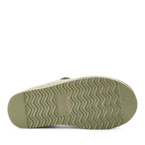 Dearfoams Fireside Greta Genuine Shearling Knit Clog Slipper In Green