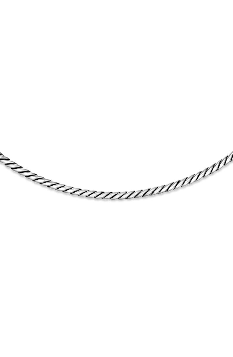 David Yurman Sculpted Cable Necklace, Alternate, color, Silver