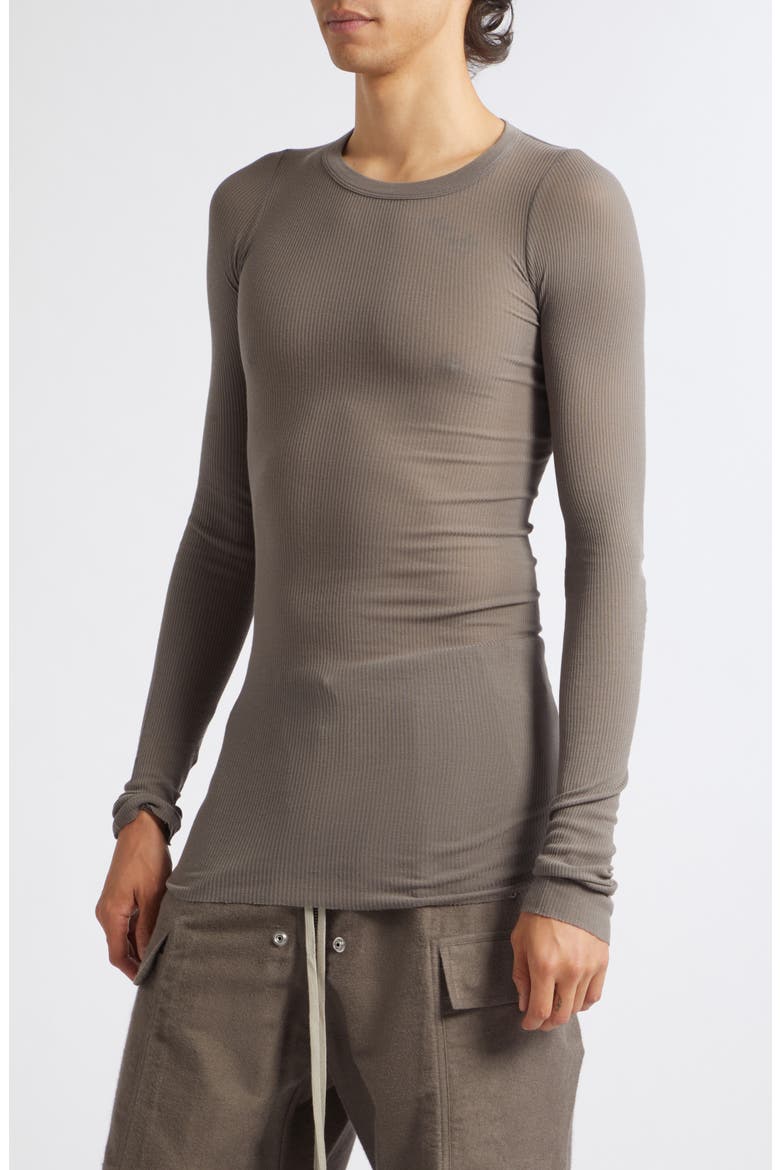 Rib Long Sleeve T-Shirt, Alternate, color, DUST