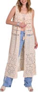 SAACHI Crochet Longline Duster Cardigan