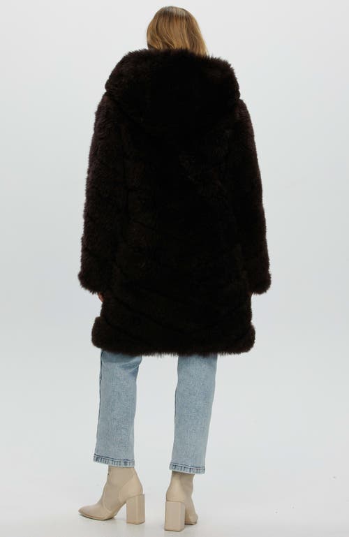 Gorski Select Cashmere Goat Diagonal Parka In Brown