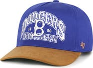 '47 Men's '47 Royal/Brown Brooklyn Dodgers Cooperstown Break Wood Suede Hitch Adjustable Hat