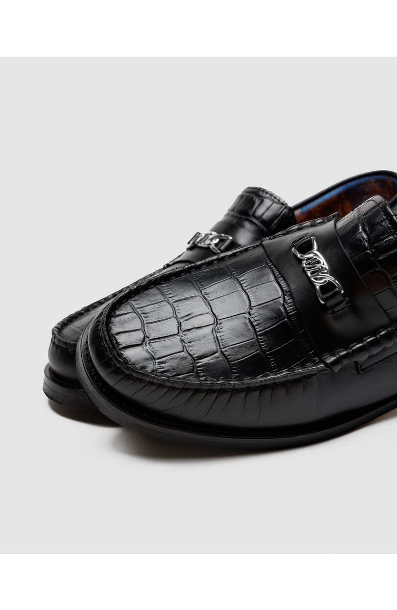 Naked Wolfe Roma Black Croc, Alternate, color, Black
