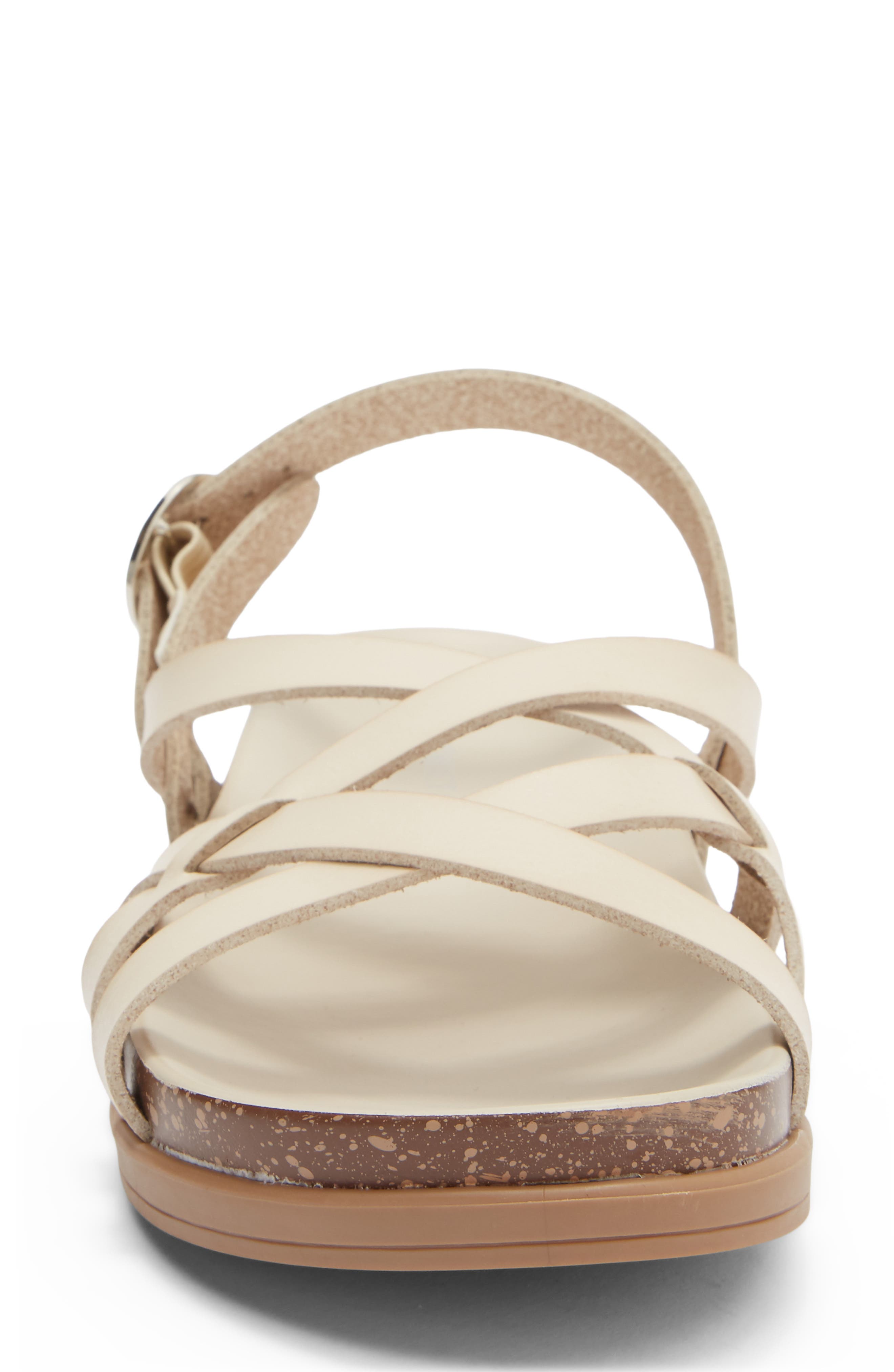 Project Cloud Faux Leather Sandal, Alternate, color, Cream