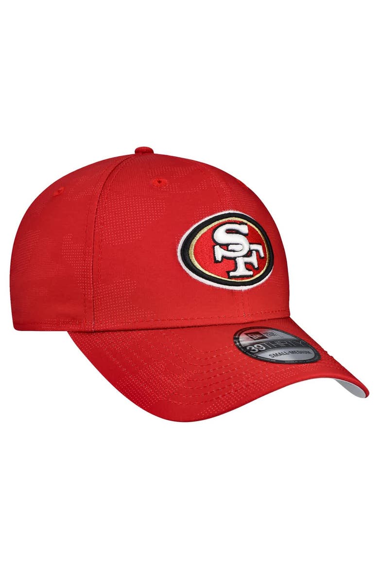 Men's New Era  Scarlet San Francisco 49ers Tonal Camo 39THIRTY Stretch Fit Hat, Alternate, color, Scarlet