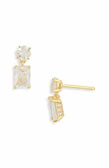 NORDSTROM RACK Emerald Cut Cubic Zirconia Drop Earrings