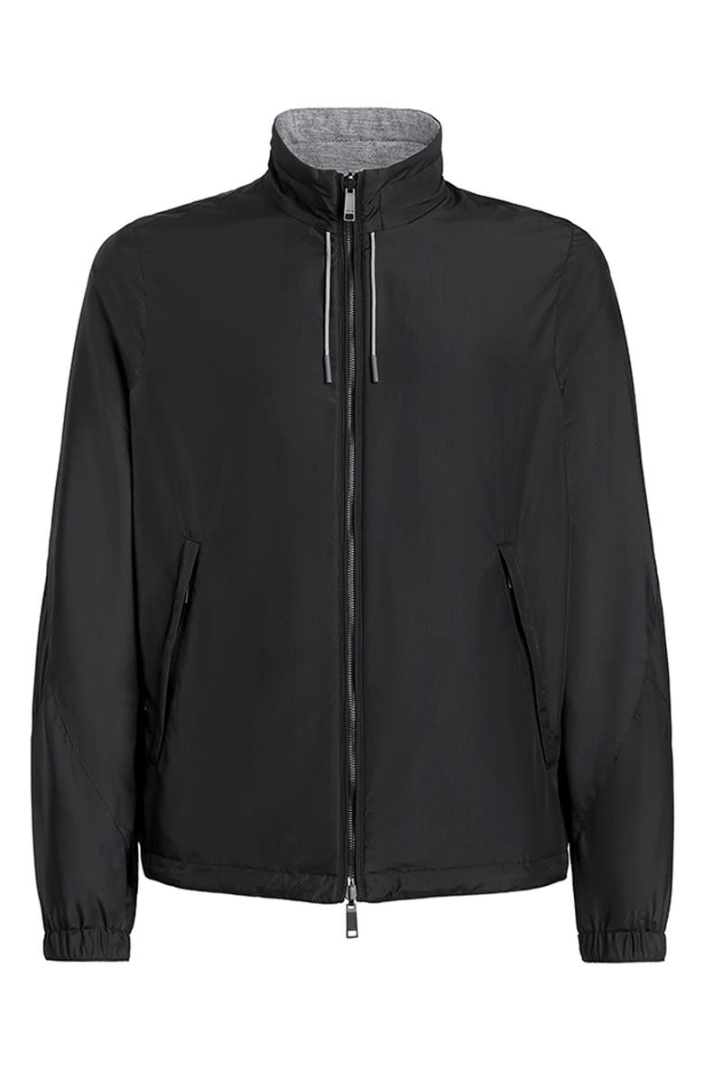 ZEGNA Zephyr Reversible Blouson Jacket, Alternate, color, Black