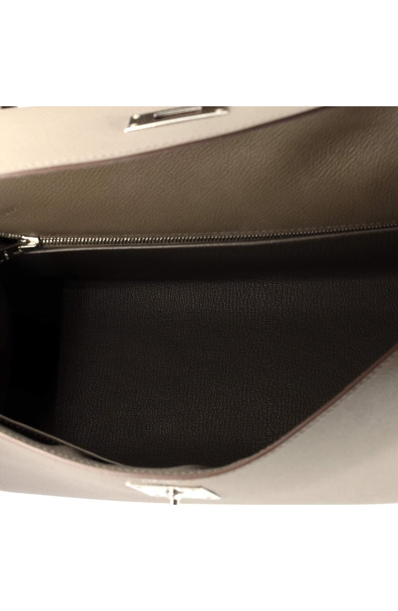 Pre-Owned Hermes Kelly Handbag Grey Epsom with Palladium Hardware 28, Alternate, color,