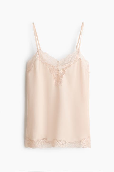 Lace-trimmed Strappy Top