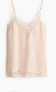 H&M Lace-trimmed Strappy Top